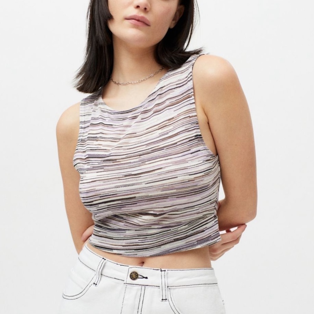 NWT Urban Outfitters Urban Renewal Remnants Open Back Spacedye Crop Top